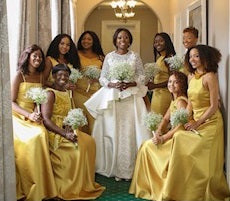 Contessa Sunflower bridesmaids dresses