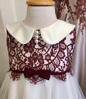 Eleanor plum lace dress detail 2