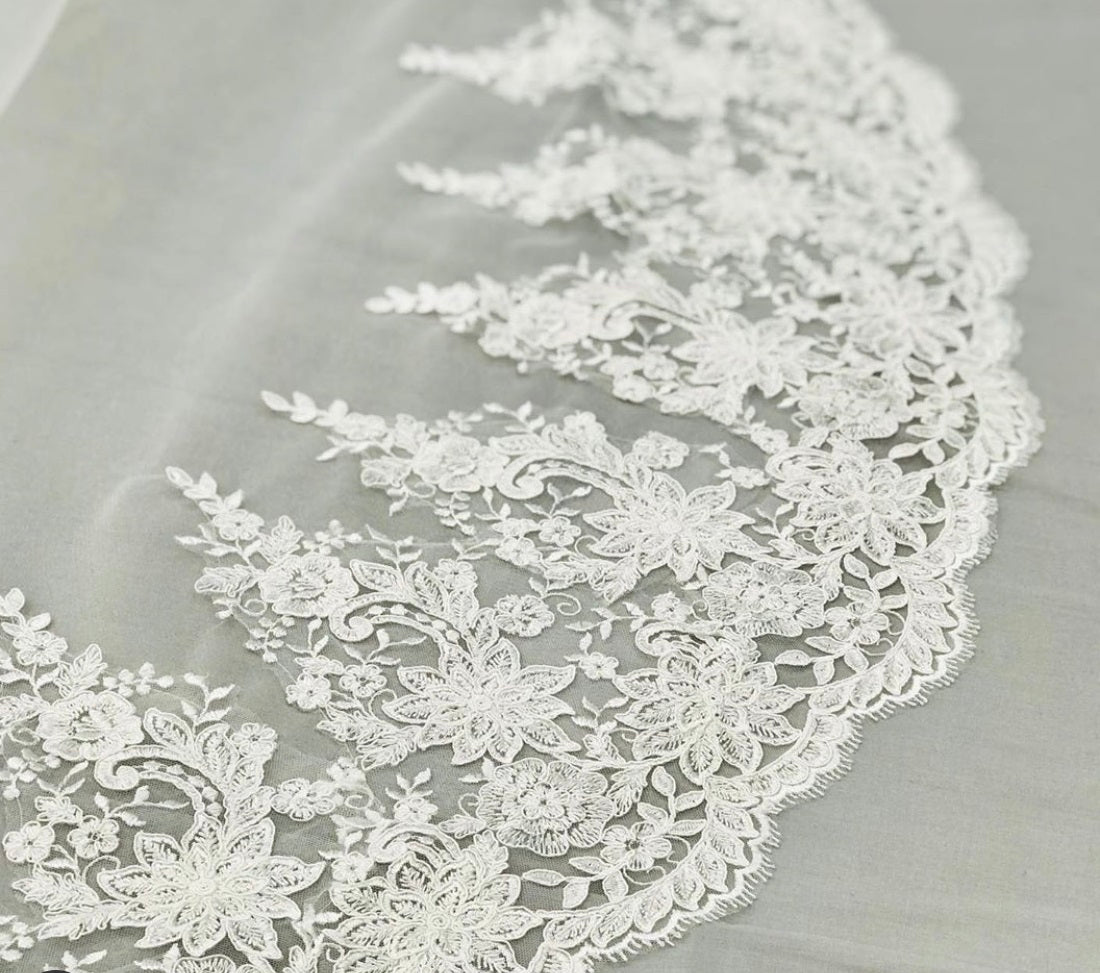 Delicate Lace Designs to Edge a Veil