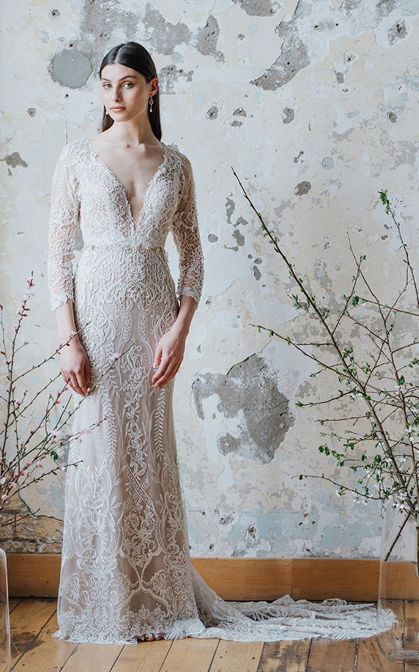 Wedding dress made using ivory lace Benita 10
