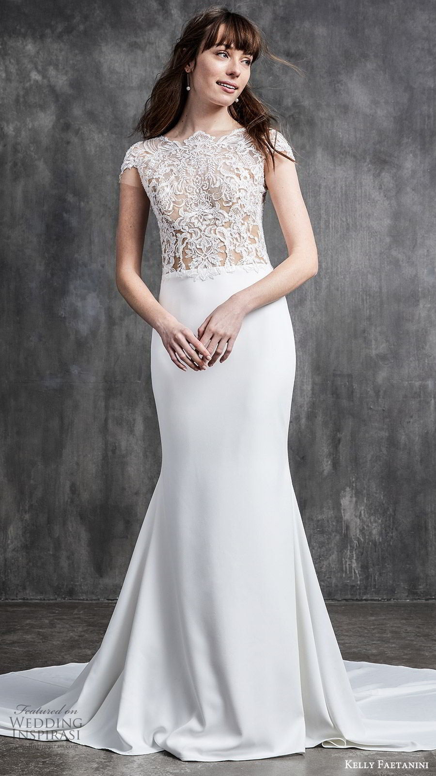 Wedding dress made using ivory lace Benita 11