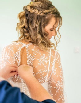 Wedding dress using beaded lace Fearne 3