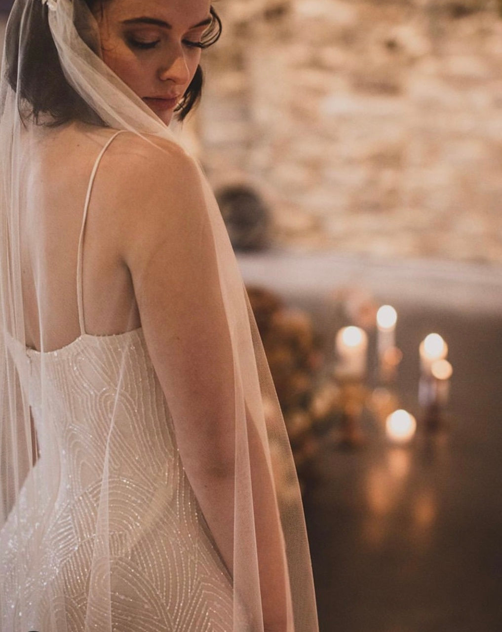 Wedding dress using ivory beaded lace Xander 1