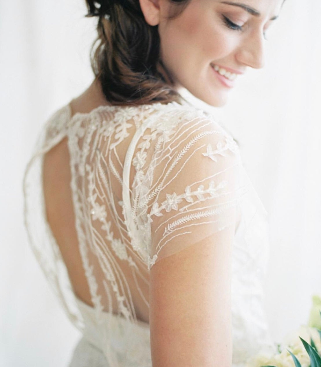 wedding dress using ivory lace Florence 6