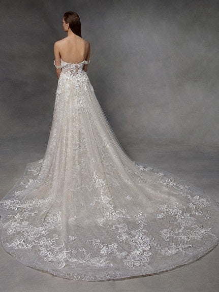 Wedding dress using ivory lace Keegan 1