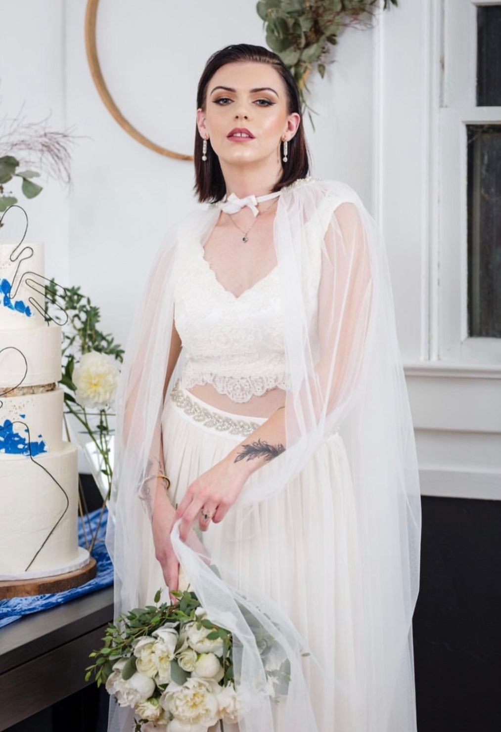 Wedding separates featuring Rosemary trim as a bridal belt 2