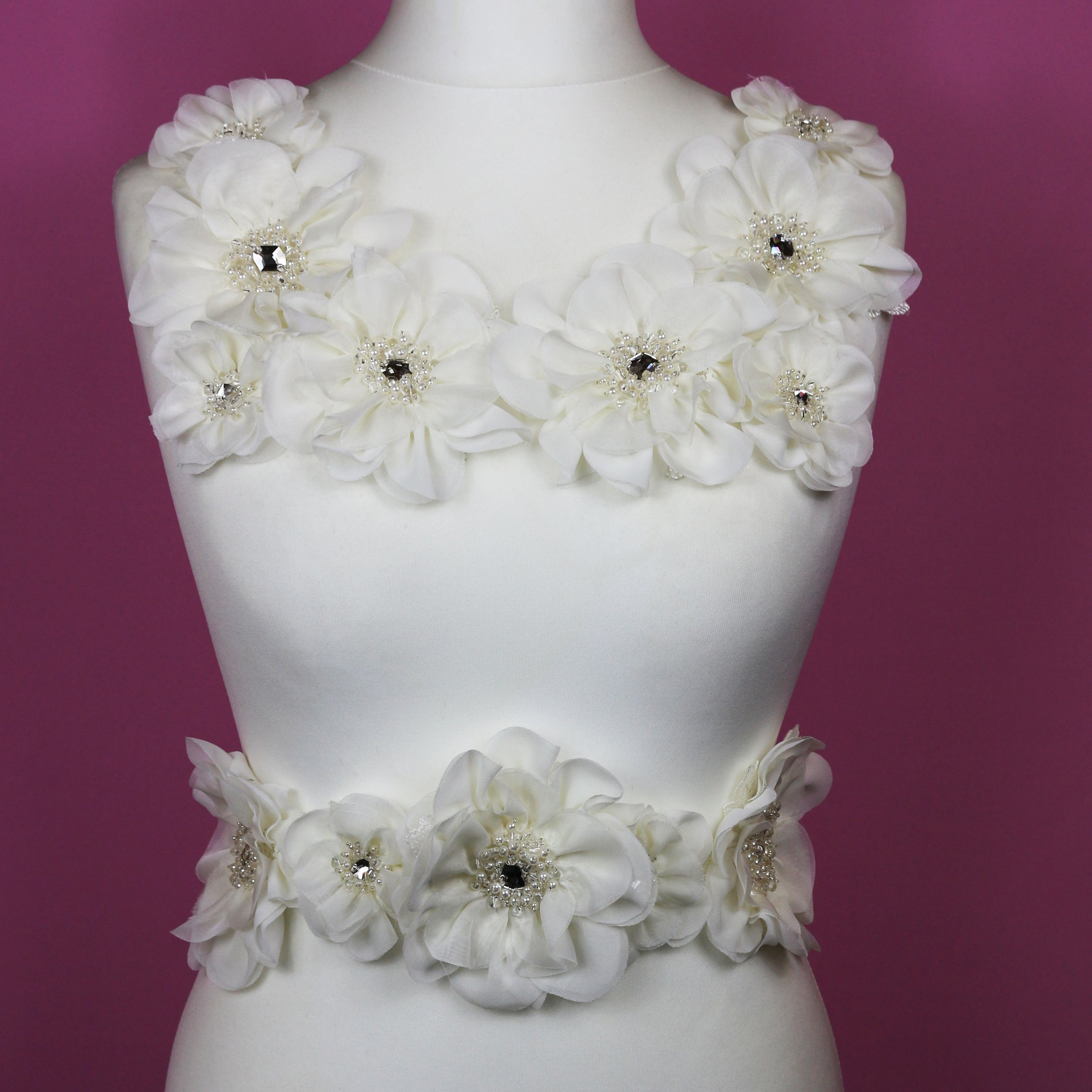 3D Lace Appliques : Wedding Dresses - Bridal Fabrics