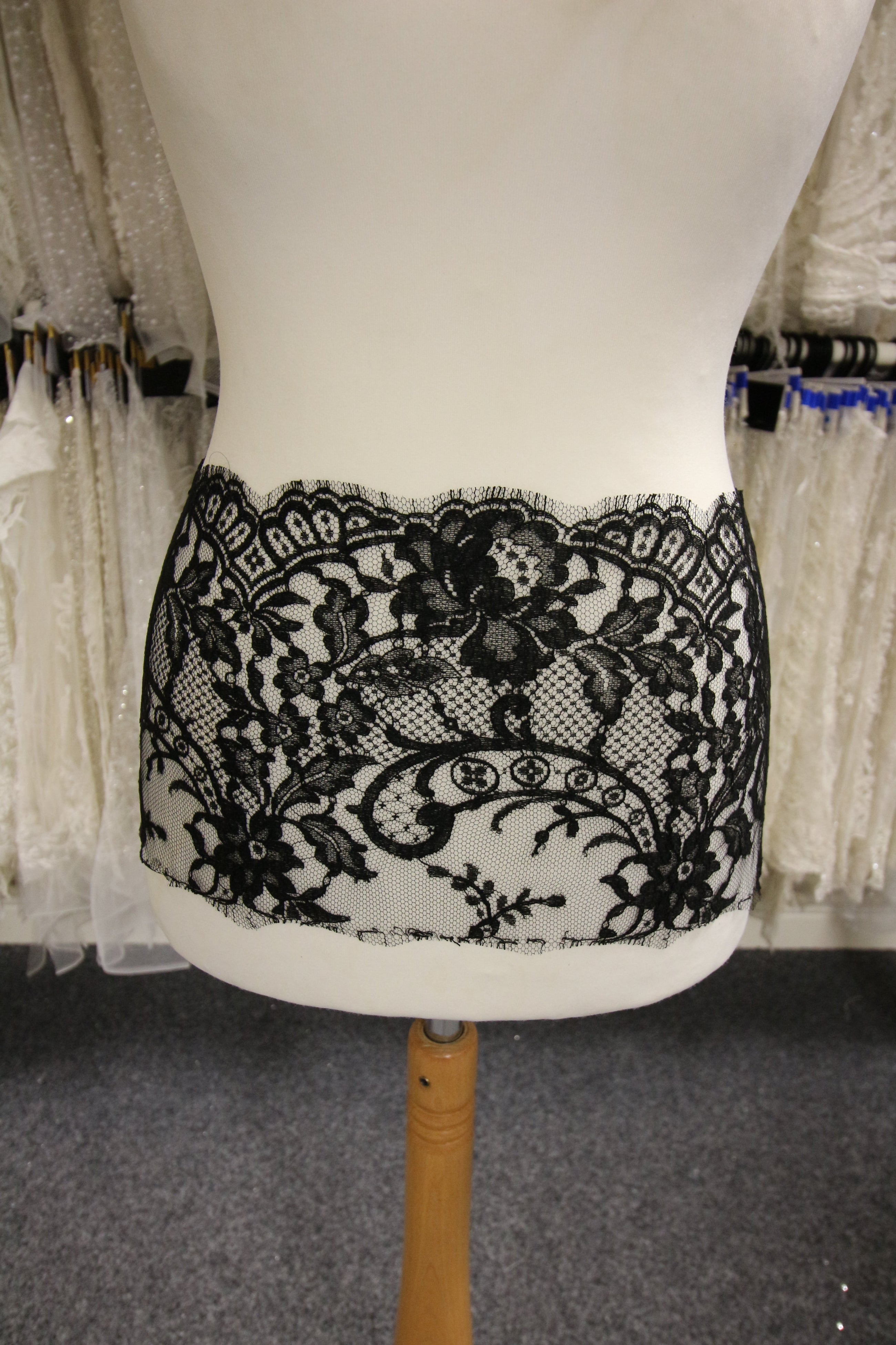 Black Lace Trim : Gothic Bride - Bridal Fabrics