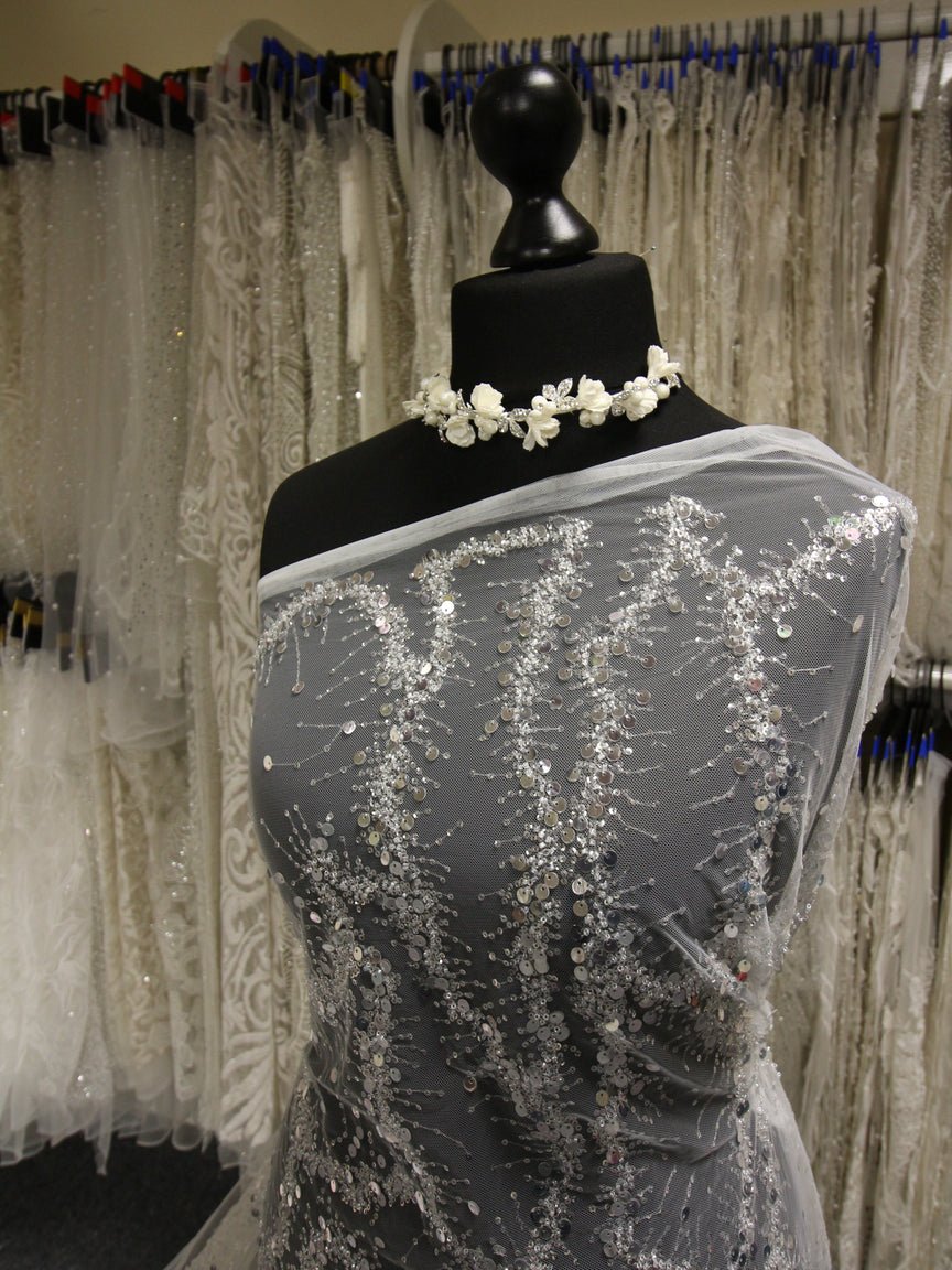 Bridal fabrics on sale and lace