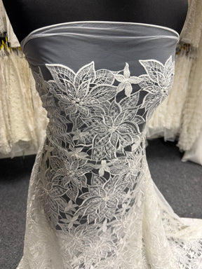 Ivory Embroidered Lace - Lalita
