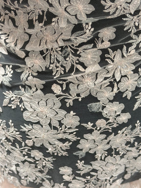 Shell Pink Embroidered Lace - EB3053