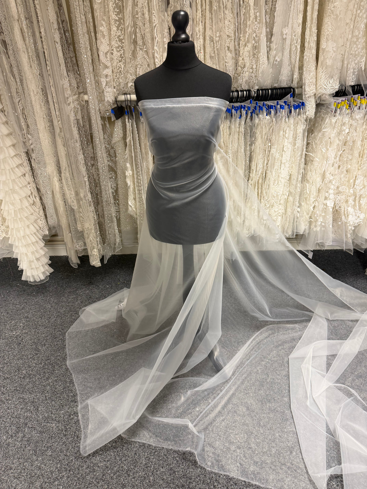 Ivory Polyester Organza - Ryder