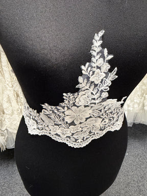 Ivory Embroidered Lace Trim - EF4017