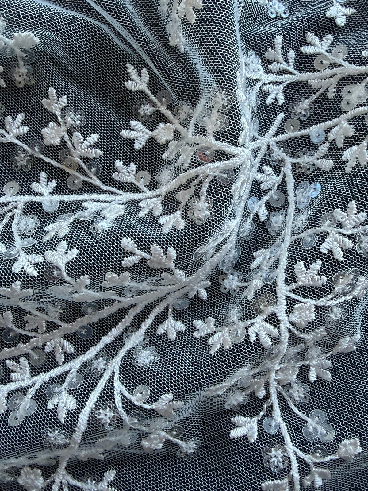 Ivory Sequin Lace - EB3065