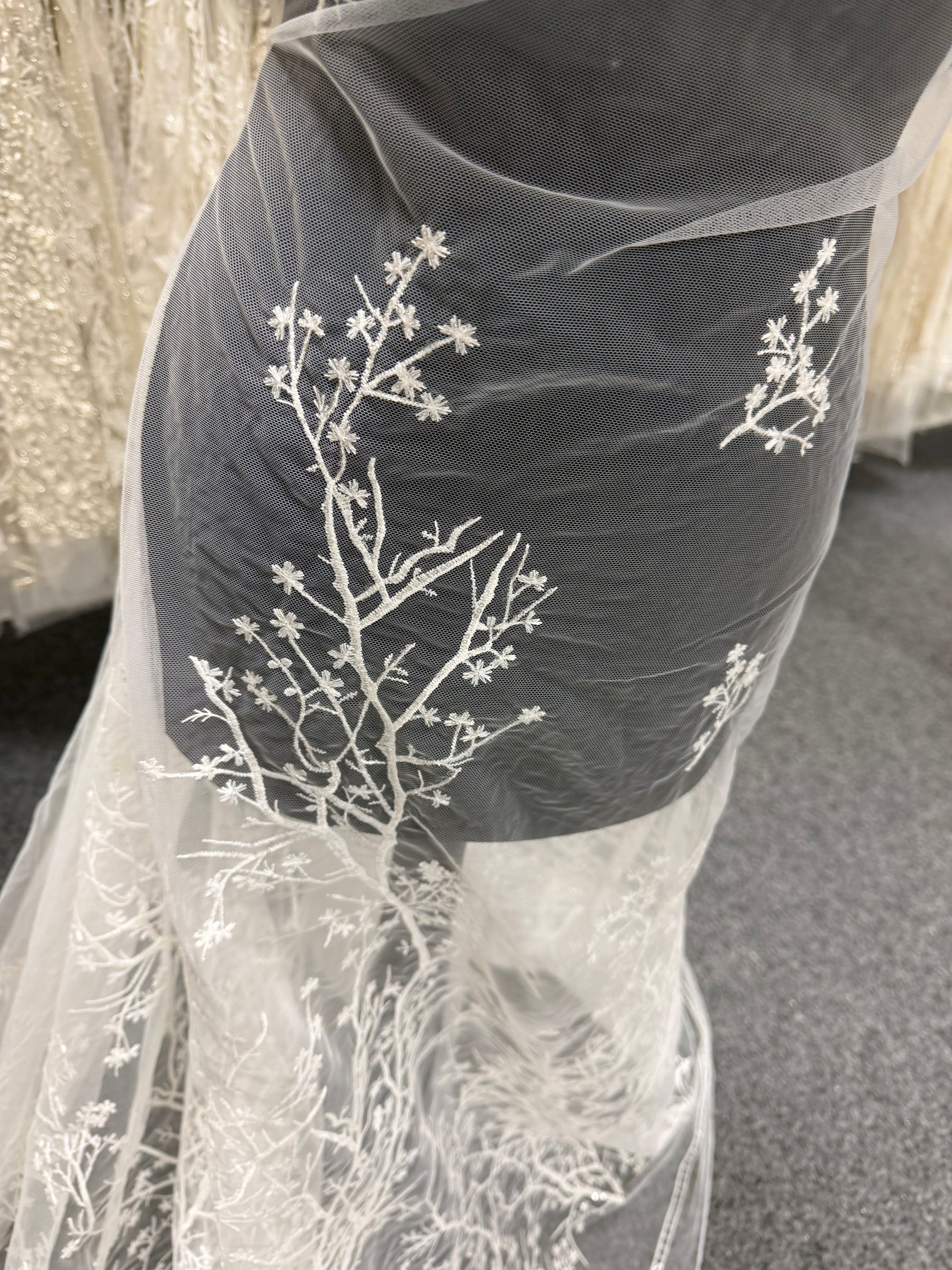 Ivory Sequin Embroidery Lace - EB3043
