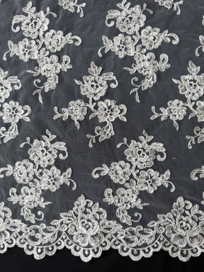 Ivory Corded Wedding Lace - P449