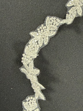 Ivory Beaded Lace Trim - EH2013