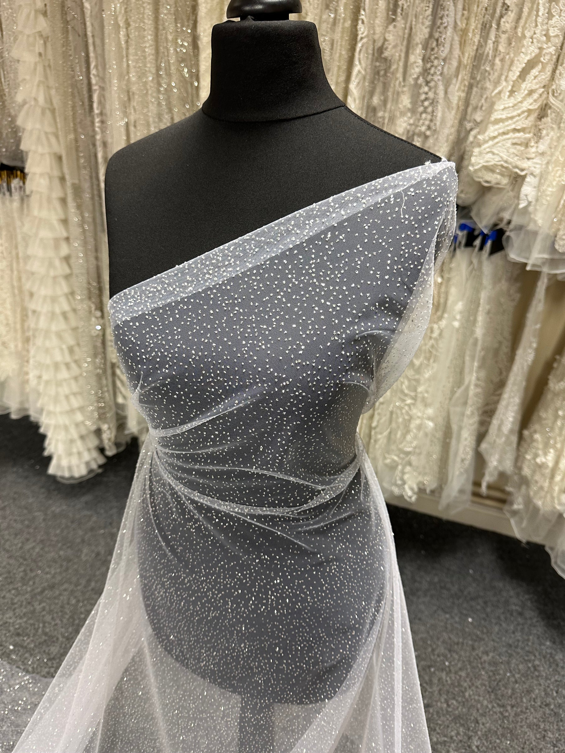 White Glitter Tulle - Blinder