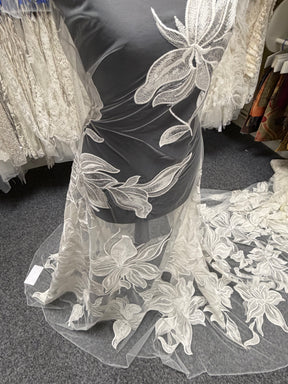 Ivory Sequin Embroidery Lace - EB3058
