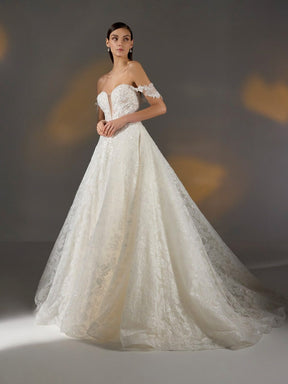 Ivory Sequin Embroidery Lace - Gosia