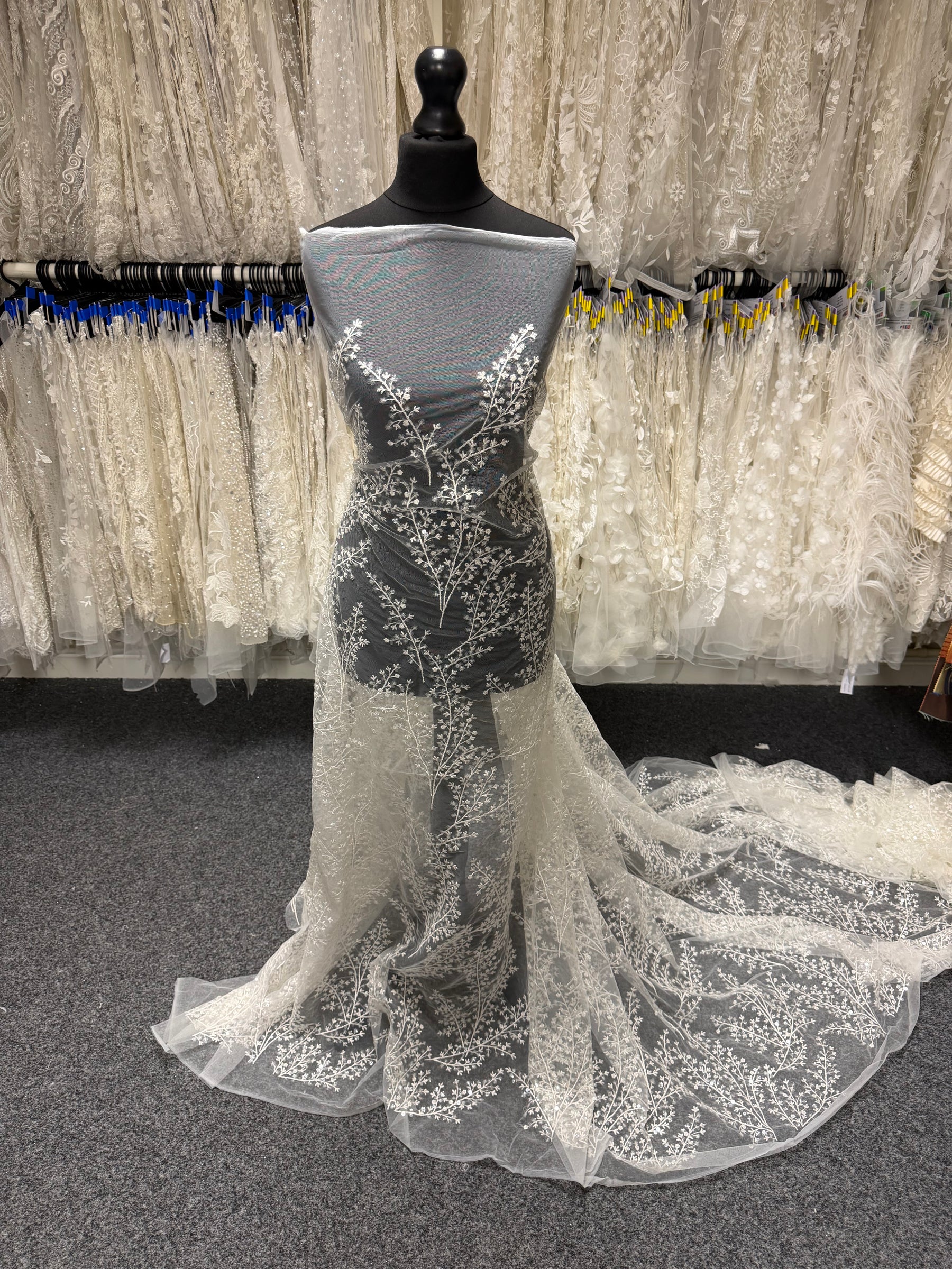 Ivory Sequin Lace - EB3065