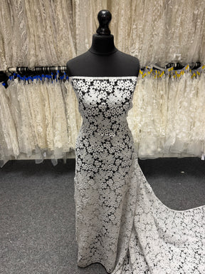 Silver Guipure Lace - P801