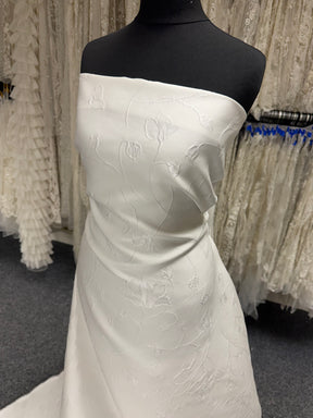 Ivory Italian Silk Blend Brocade - BR1018