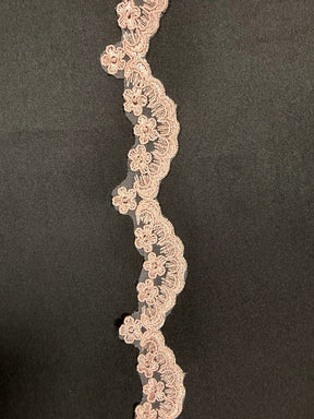 Antique Rose Corded Sequin Edging - T713