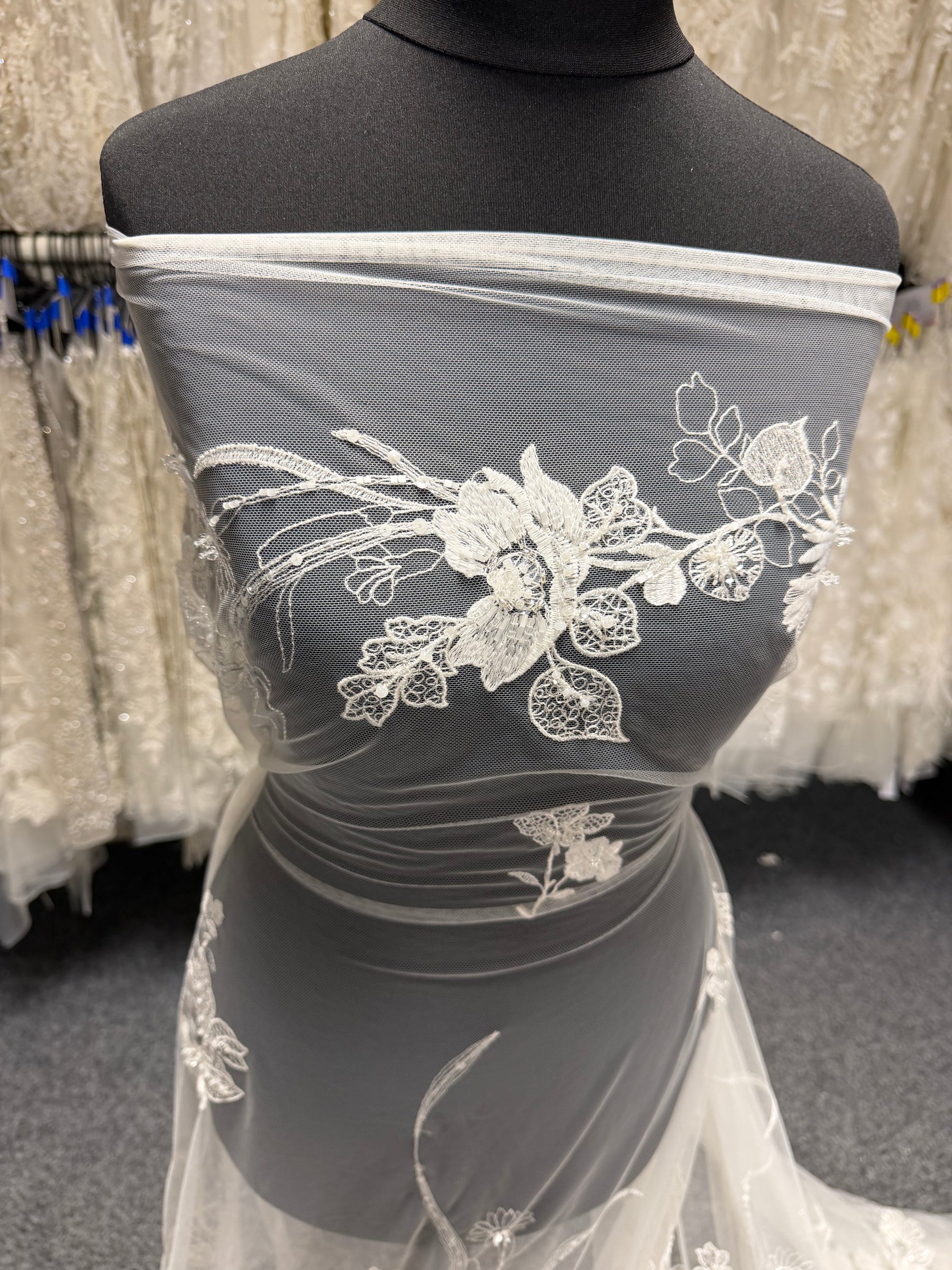 Ivory Beaded Lace - Mattie