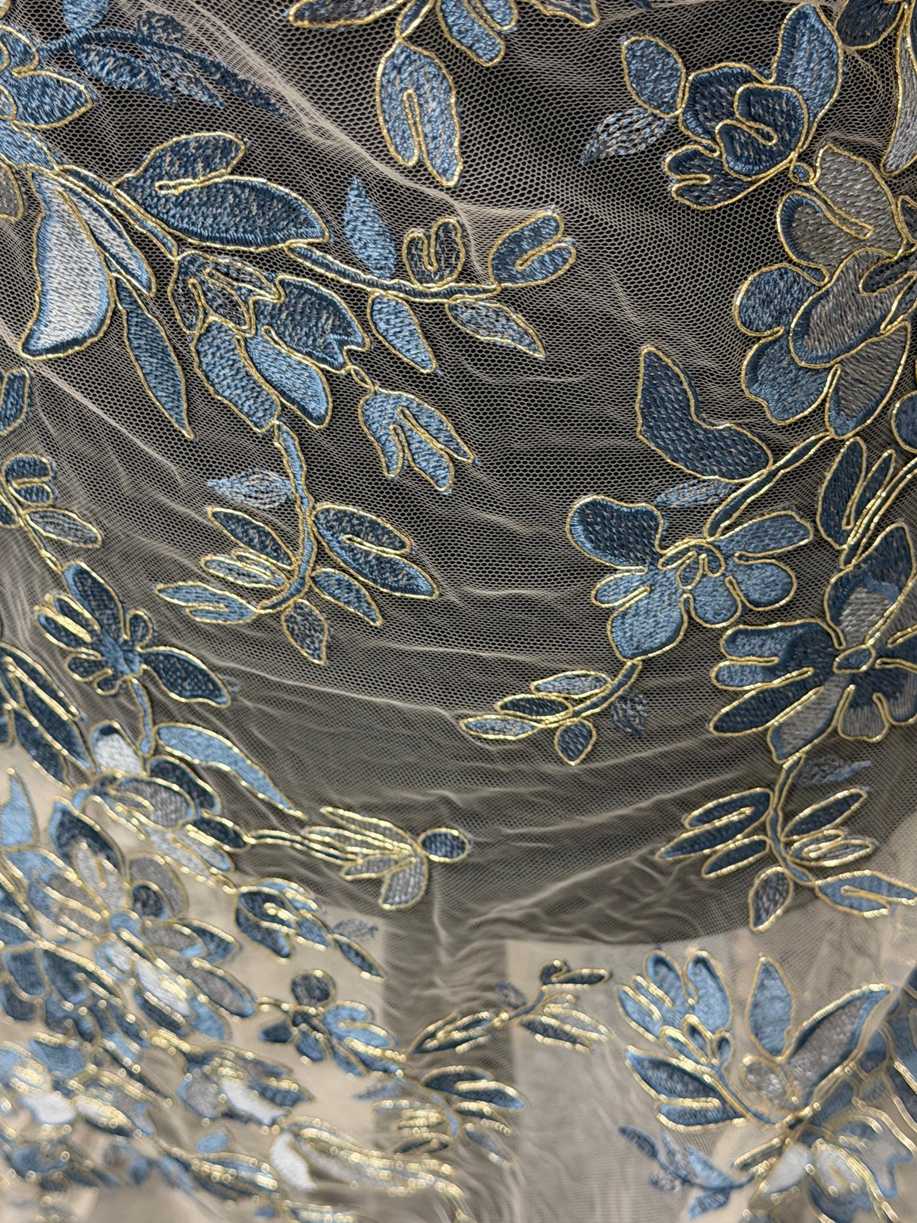 Blue Lace with Gold Cording - Kylar