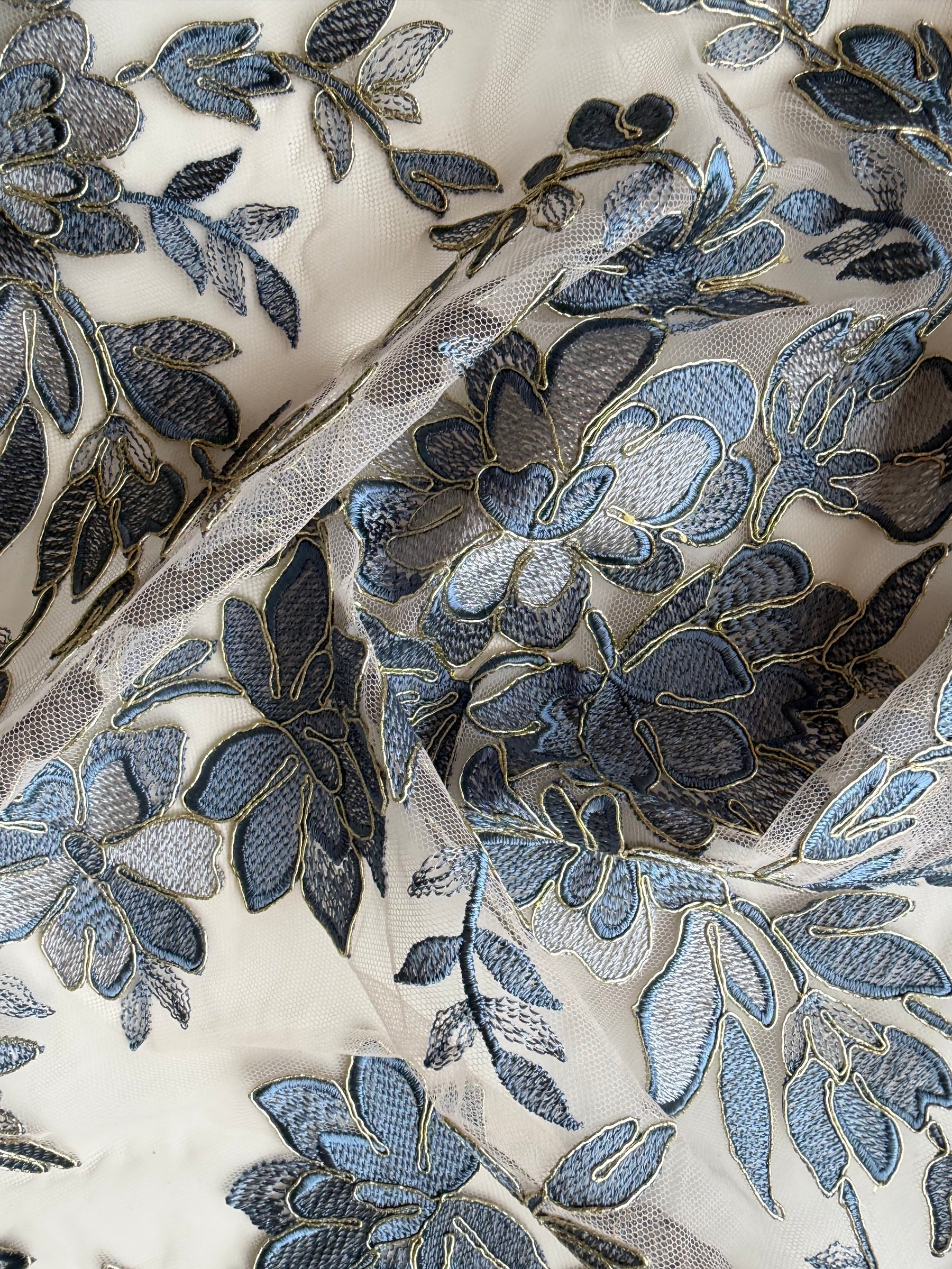 Blue Lace with Gold Cording - Kylar