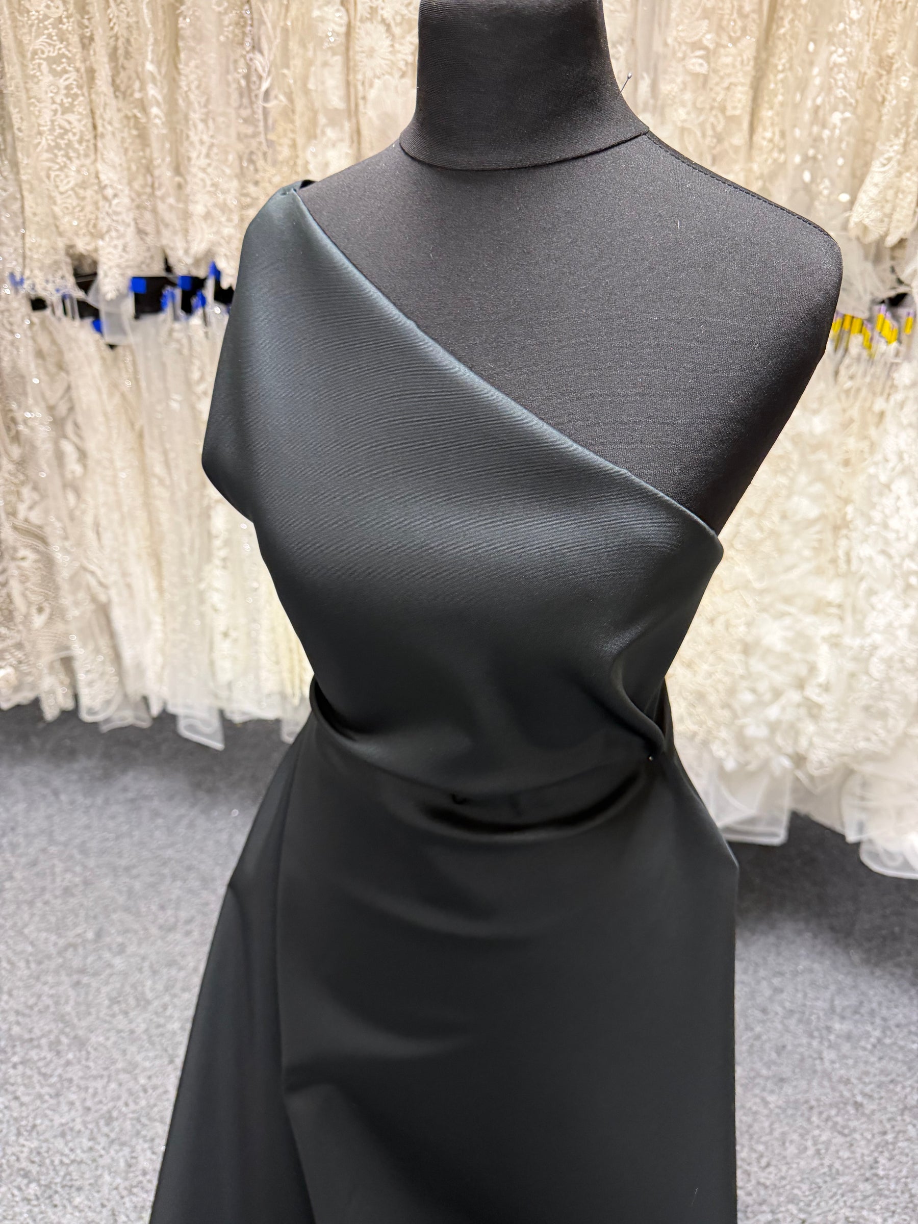 Black Silk Blend Soft Mikado - P608