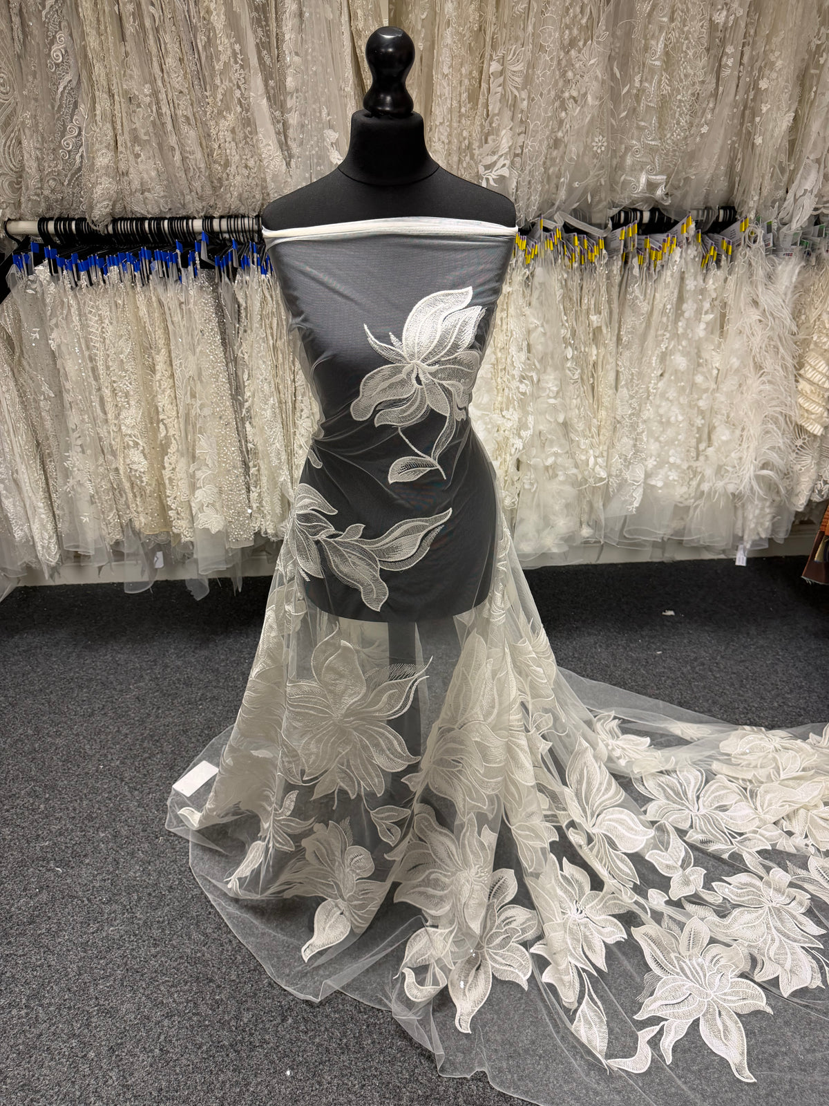 Ivory Sequin Embroidery Lace - EB3058