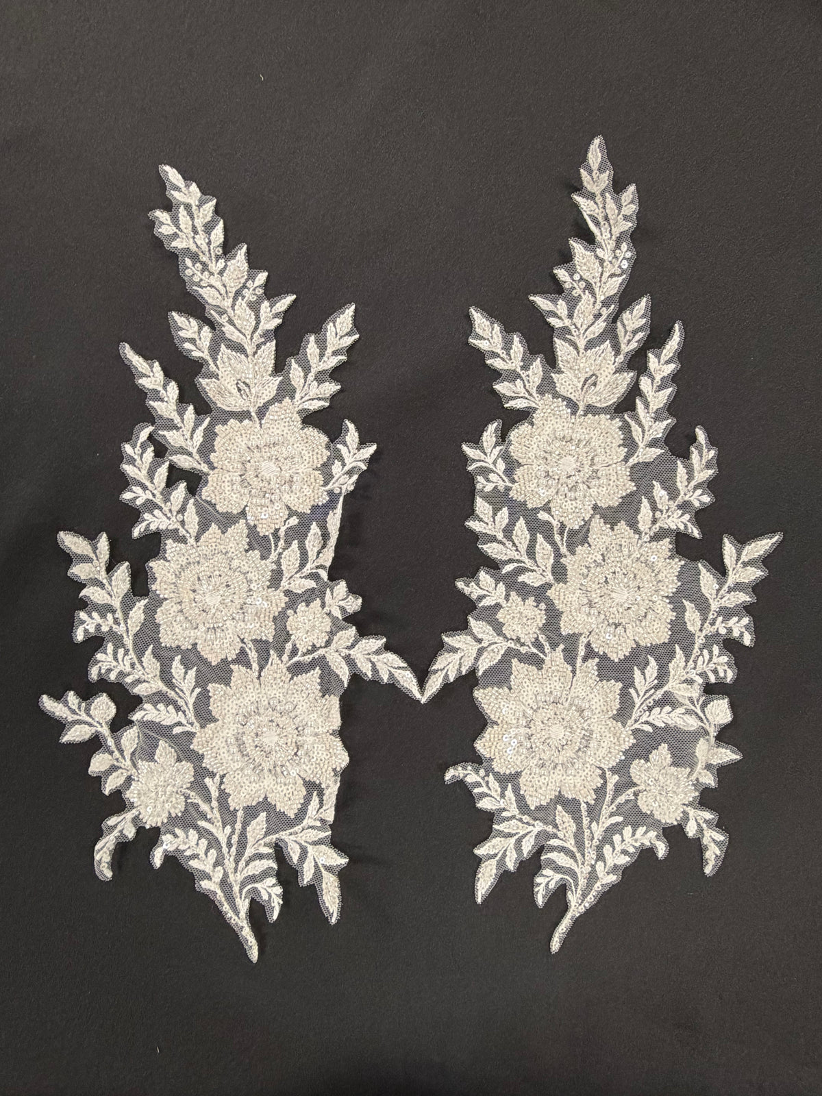 Ivory Beaded Lace Appliques - Wylie