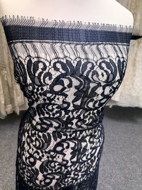 Navy Blue Italian Lace - P883
