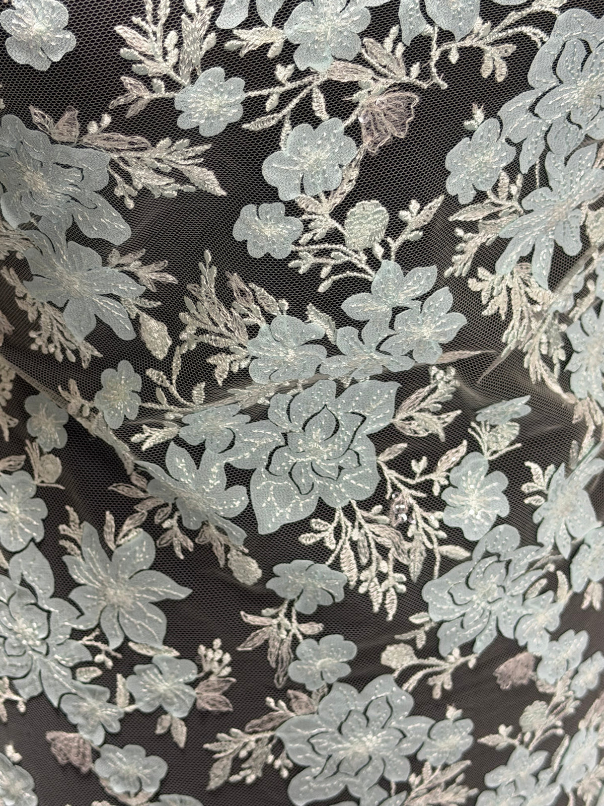 Light Ocean Embroidered Lace - EB3053