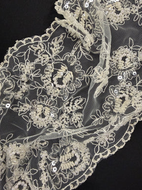 Ivory Raschel Lace Trim - T627
