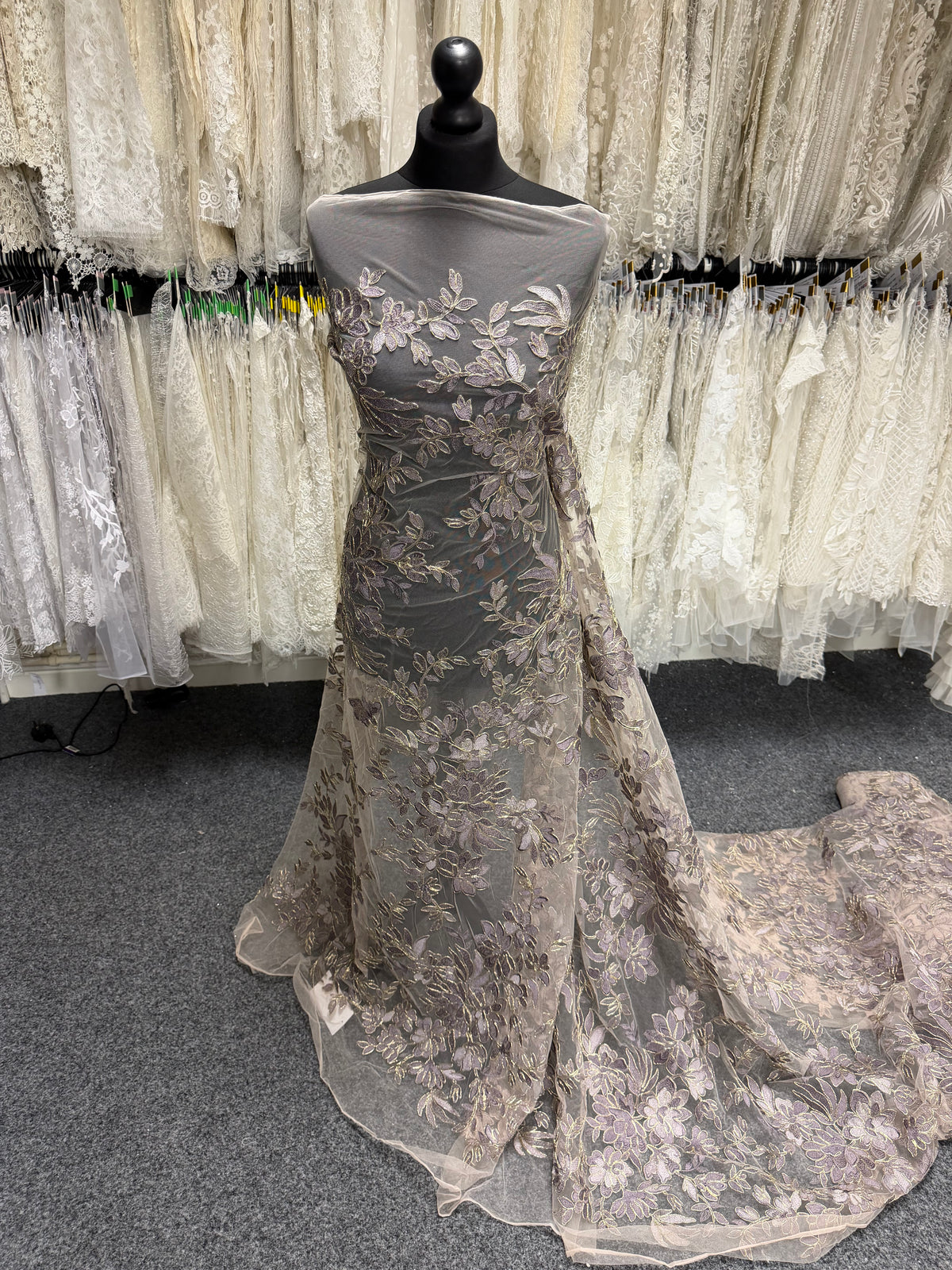 Lavender Lace with Gold Cording - Kylar
