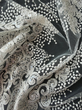 Ivory Sequin Embroidery Lace - EB3034