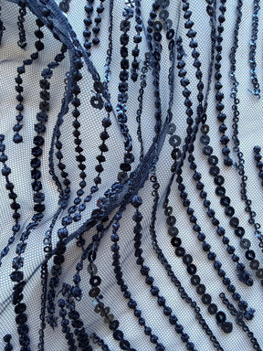 Navy Sequin Lace - EB3011