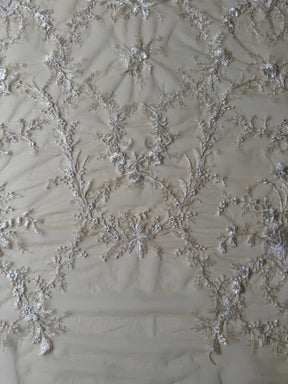 Ivory on Nude Embroidery Lace - EB3027
