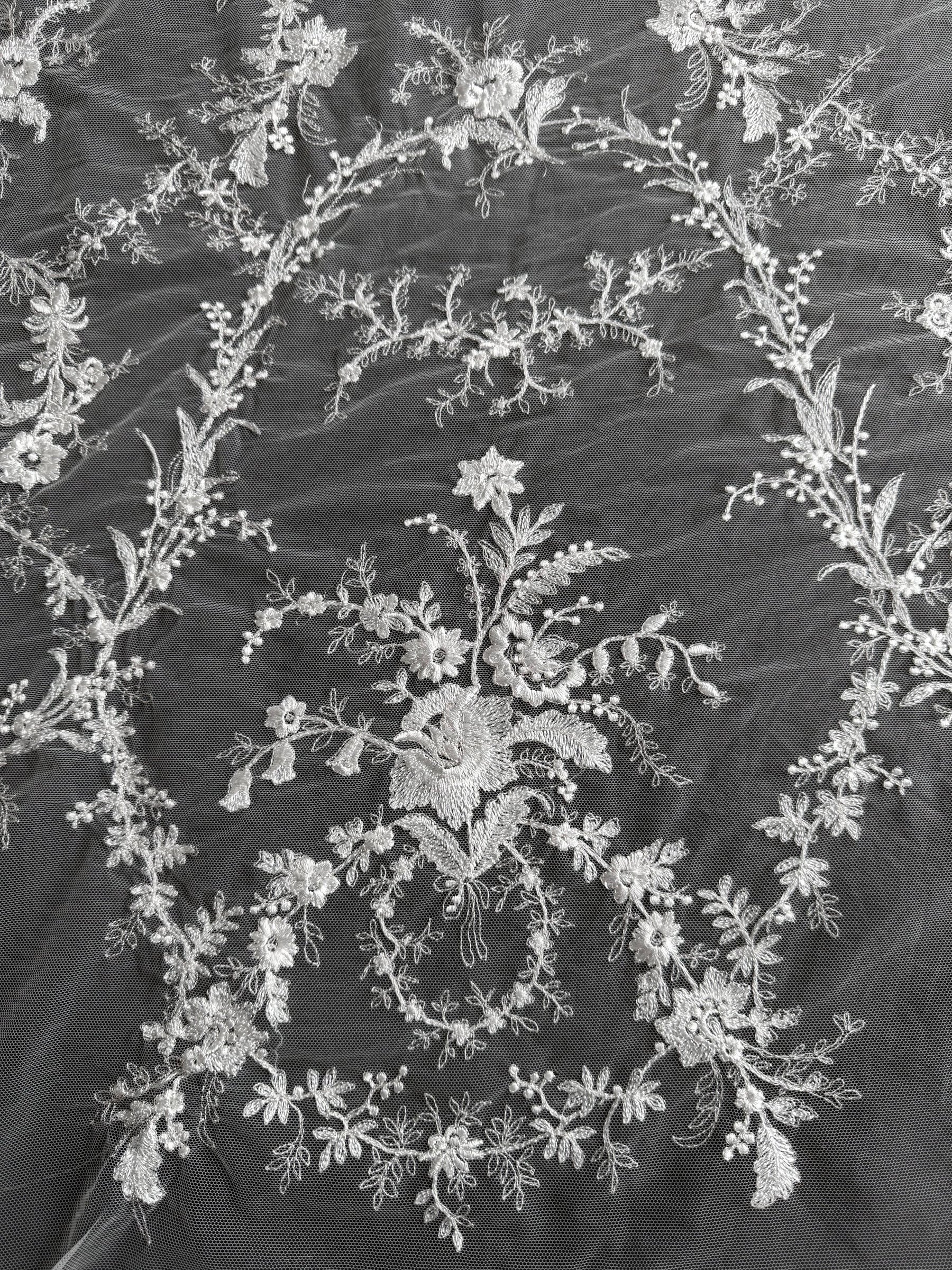 Ivory on Ivory Embroidery Lace - EB3027