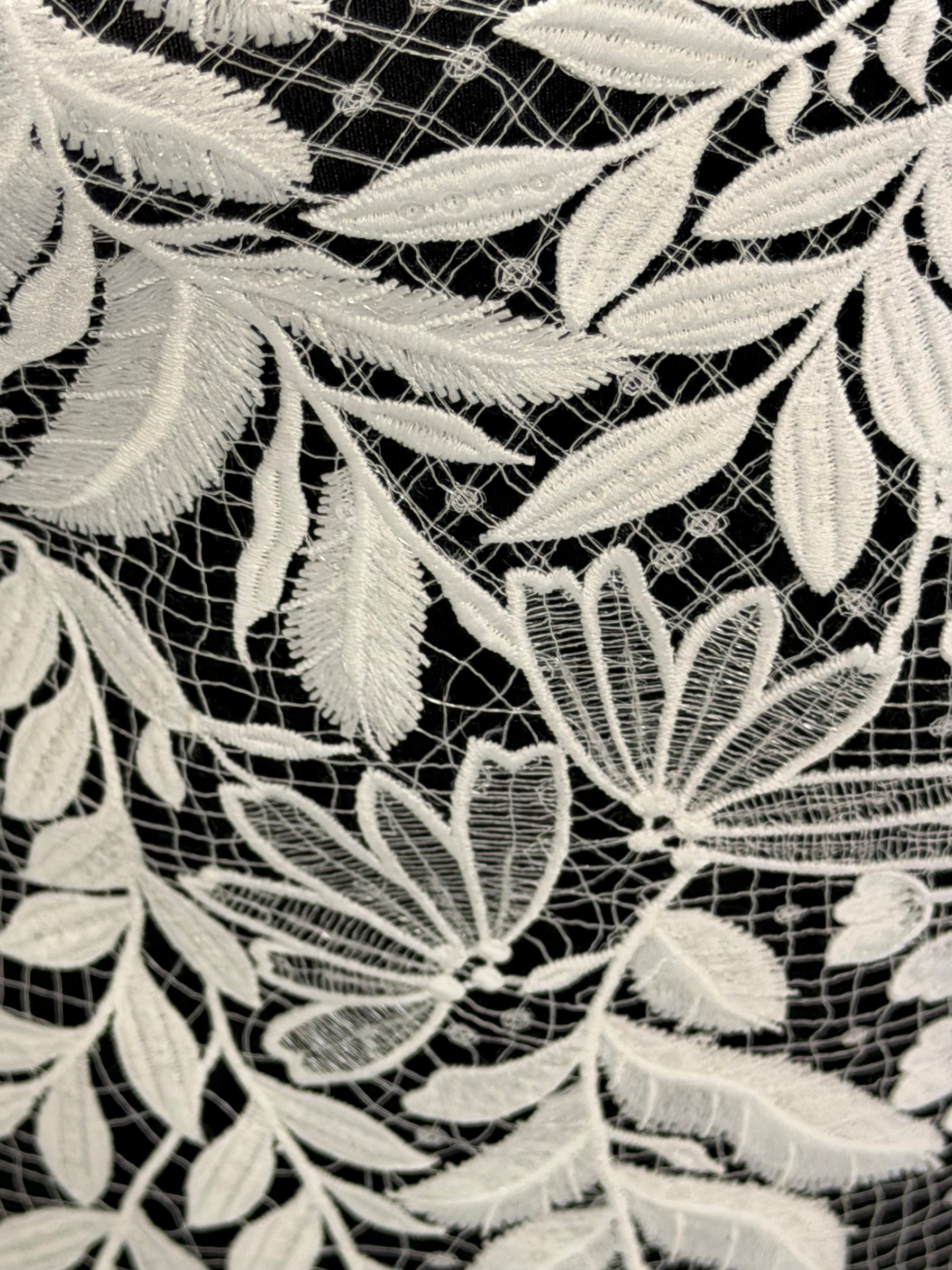 Ivory Sequin Bridal Lace - EB3049