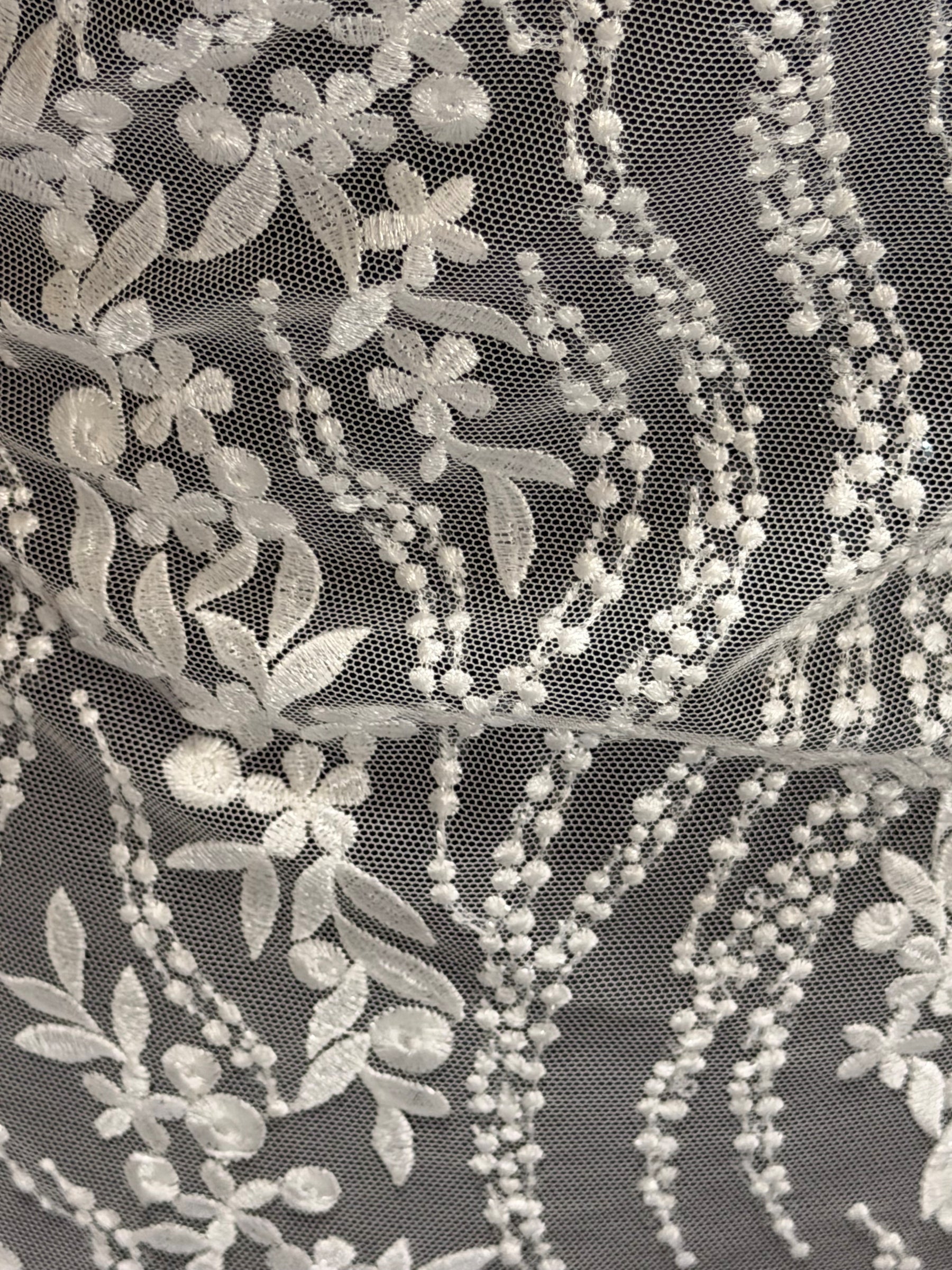 Ivory Sequin Lace - EB3051
