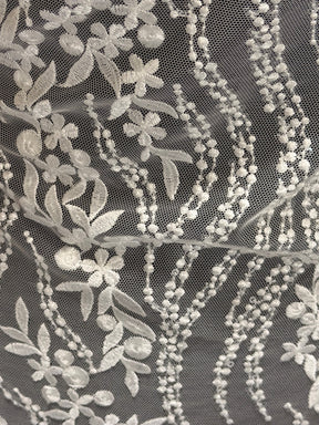 Ivory Sequin Lace - EB3051