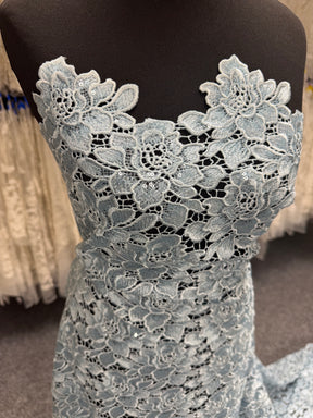 Duck Egg Sequin Guipure Lace - LB4003