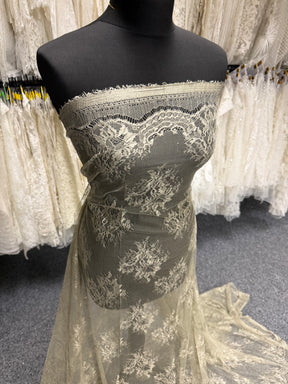 Taupe 100% Silk Italian Lace - P272