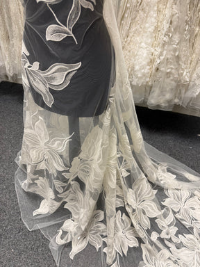 Ivory Sequin Embroidery Lace - EB3058