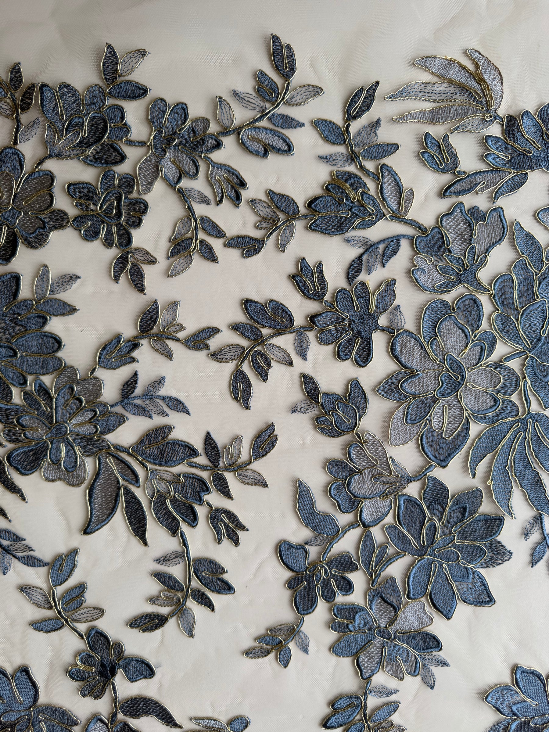Blue Lace with Gold Cording - Kylar