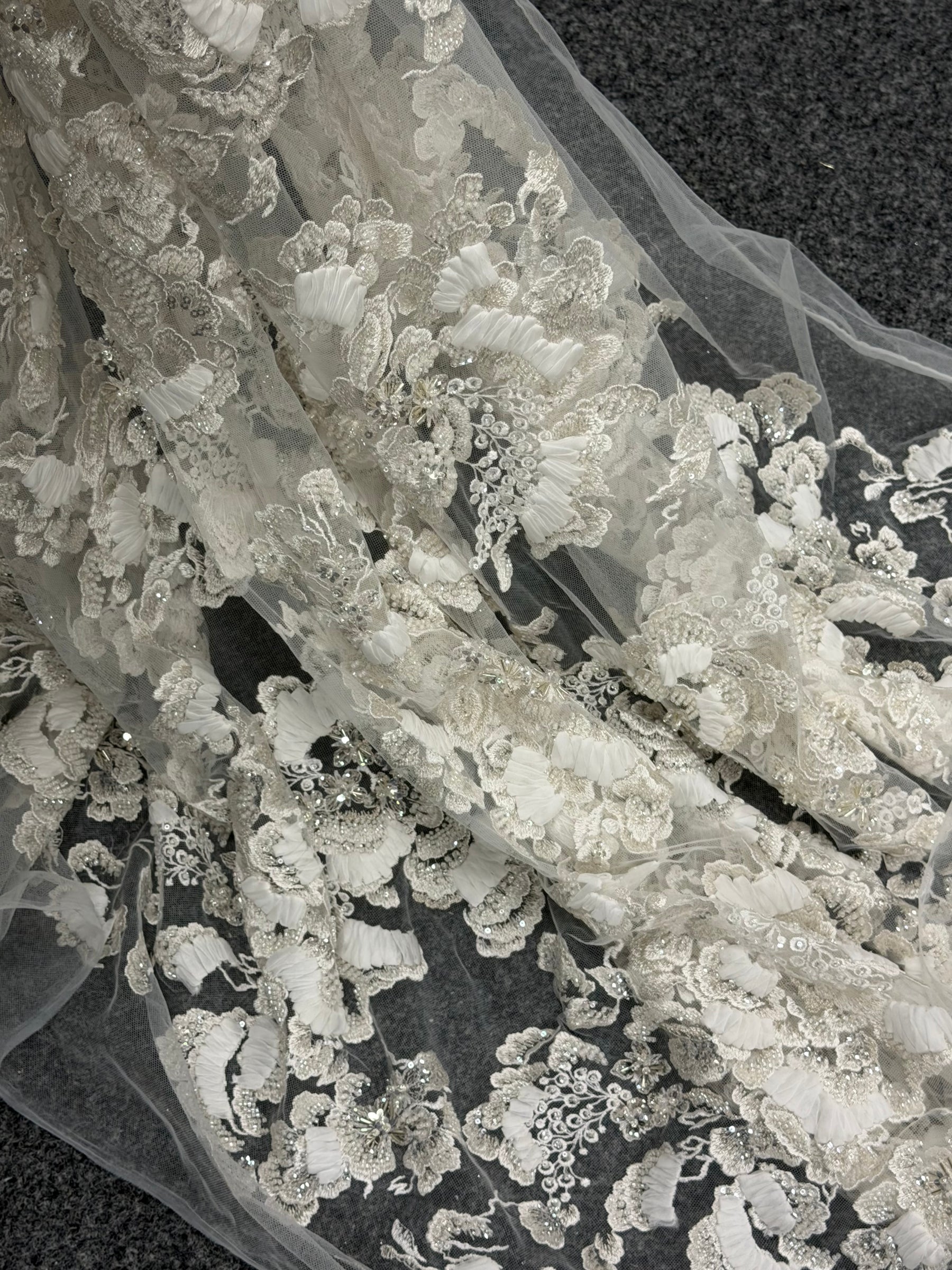 Ivory Beaded Lace - Masuka